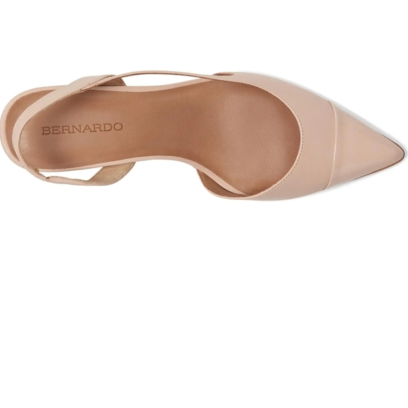 Elegant Nude Slingback Block Heels - Picture 8 of 10